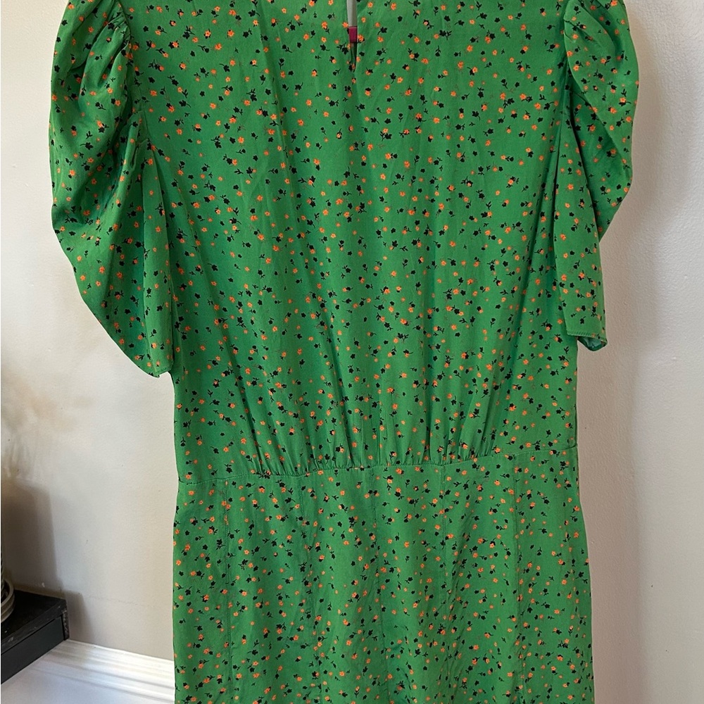 Veronica Beard Green Star Print Mini Dress - Picture 2 of 8